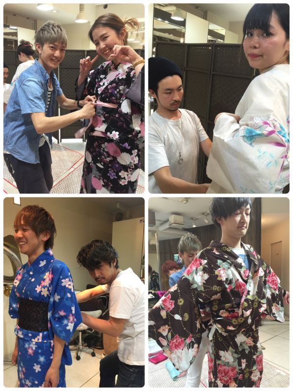 浴衣着付け練習