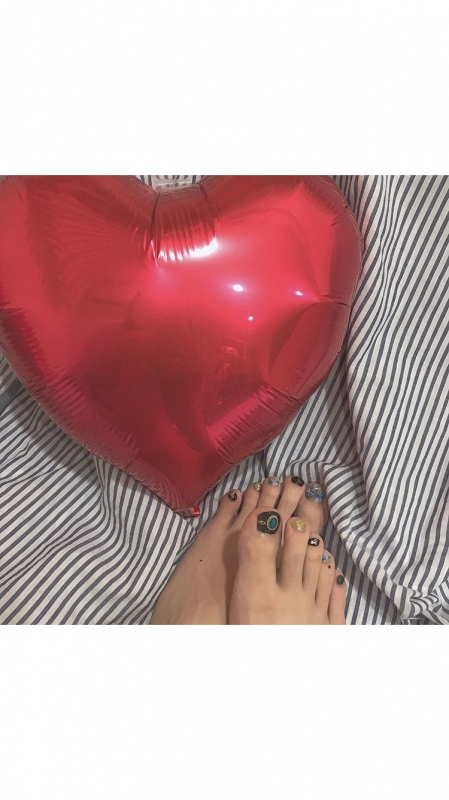 ♡pala gel × foot nail♡