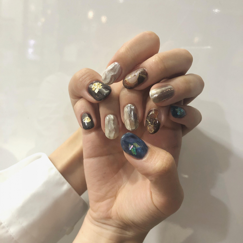 《 mirror × stone 》 nail